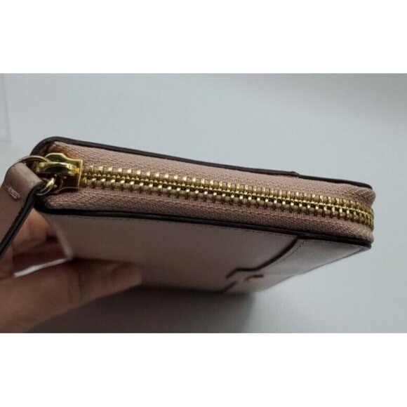 LODIS Mauve Dusty Rose  Zip Around Leather Wallet Organizer Card & ID Slots - Picture 4 of 11